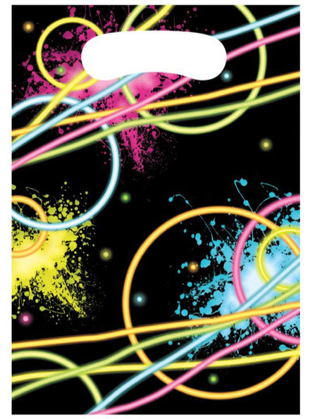 Glow Party 8 Pack 22cm Party Favour Loot Bags – Main Image