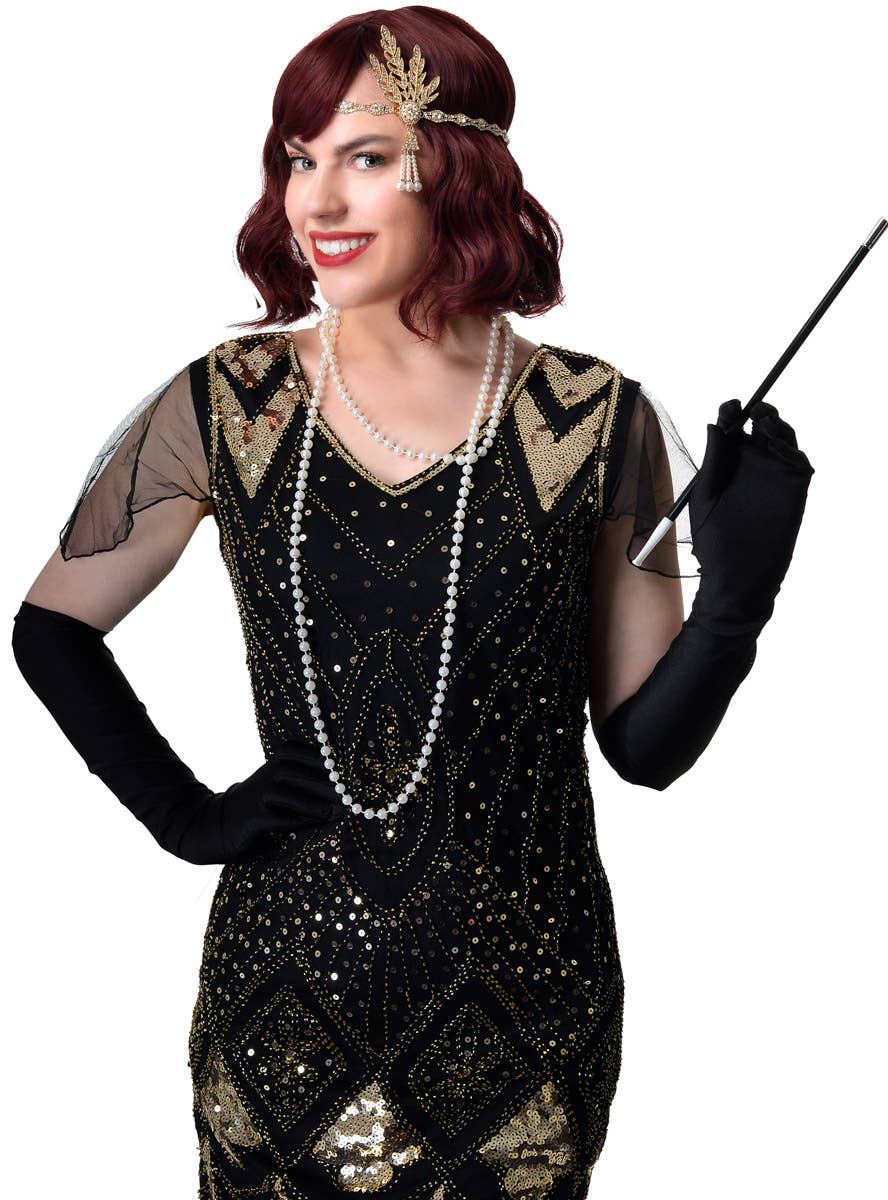 Image of Classy Gold Deluxe 4 Piece 1920s Gatsby Accessory Set