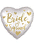 Image Of Bride Squad Silver and Gold 45cm Foil Heart Balloon