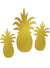 Image of Hawaiian Gold Foil Pineapple Cut Out Decorations - Main Image