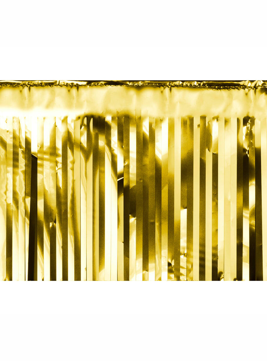 Gold Fringe 400cm Foil Party Banner - Main Image