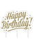 Image of Happy Birthday Gold Stars Birthday Cake Candle