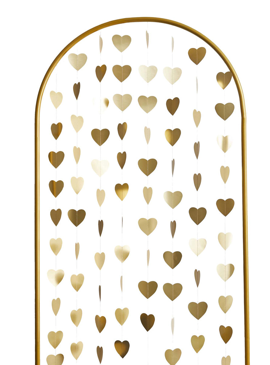 Gold Heart 20m Long Backdrop - Lifestyle Image 1