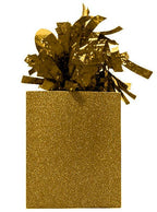 Image of Gold Holographic and Glitter Box Balloon Weight