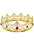Image of Jewelled Gold Metal Filigree Costume Crown