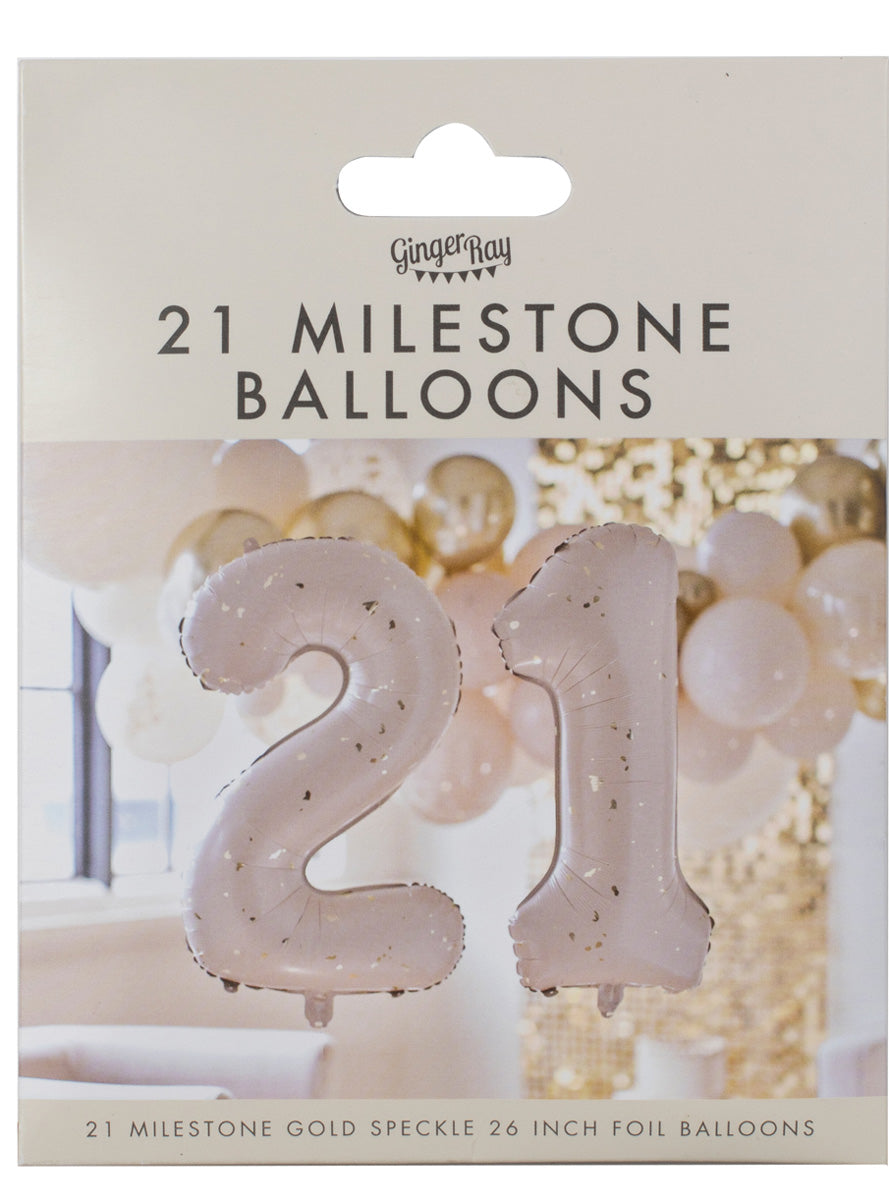 Gold Party 21st Birthday 66cm Balloon Kit – Packaging Image