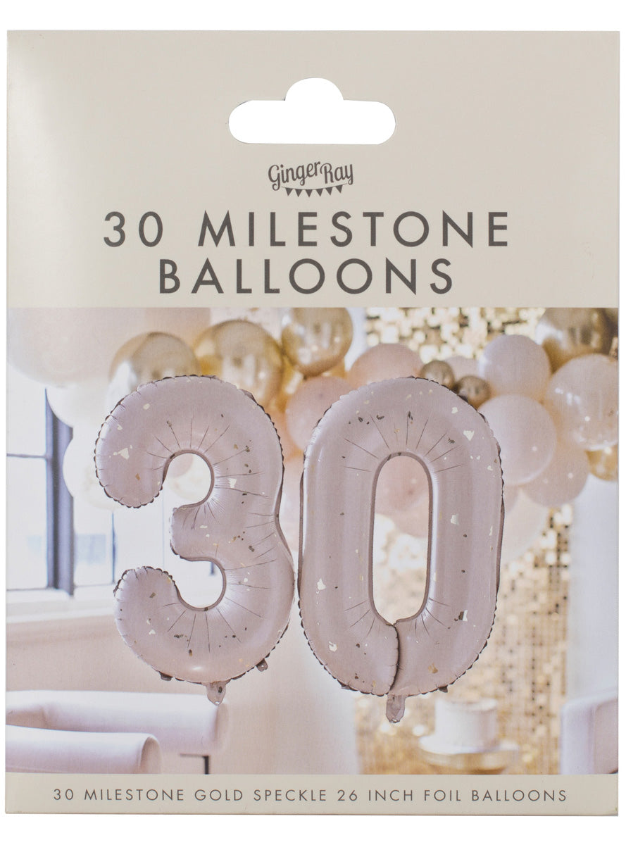 Gold Party 30th Birthday 66cm Balloon Kit – Packaging Image