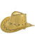 Image of Sparkly Gold Sequin Cowboy Festival Hat with Black Trim - Main Image