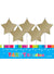 Image of Gold Stars 5 Pack Birthday Cake Candles