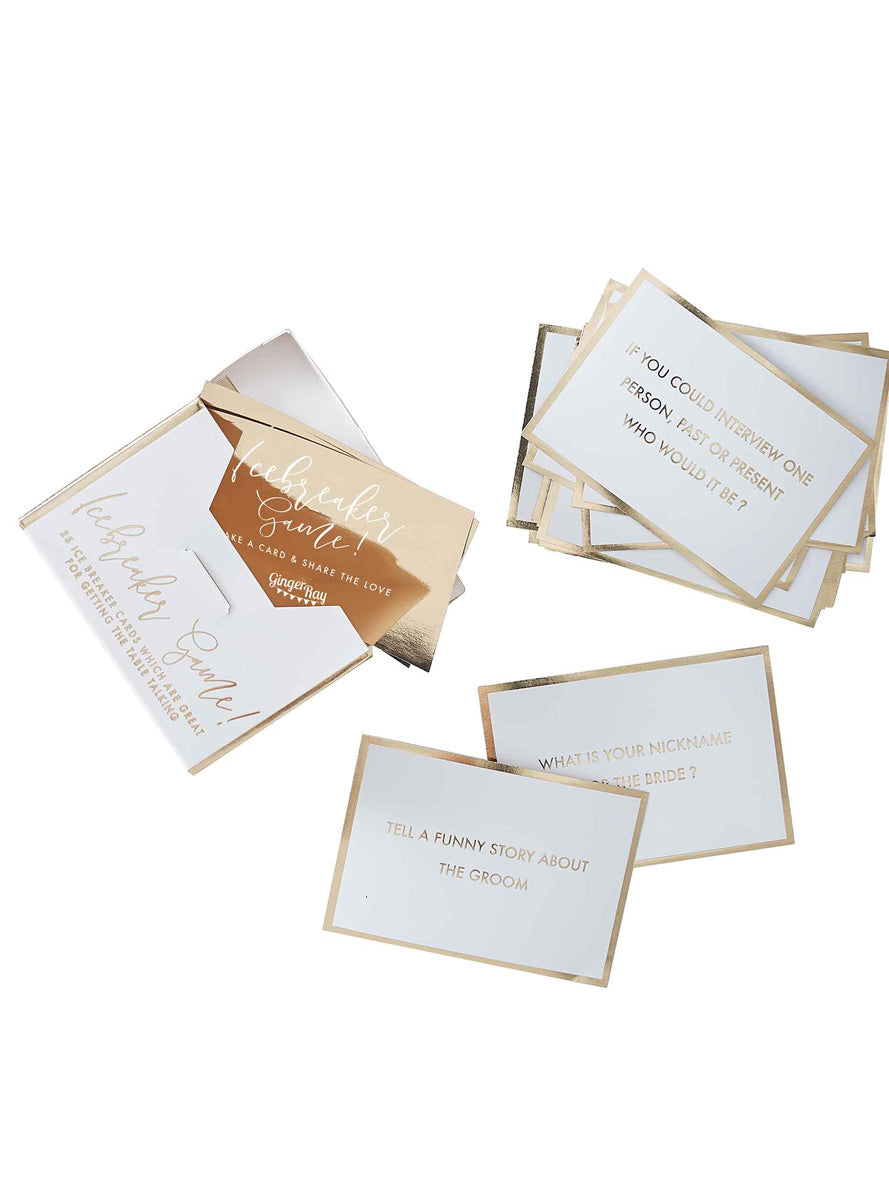 Gold Wedding 25 Pack Game Cards – Main Image