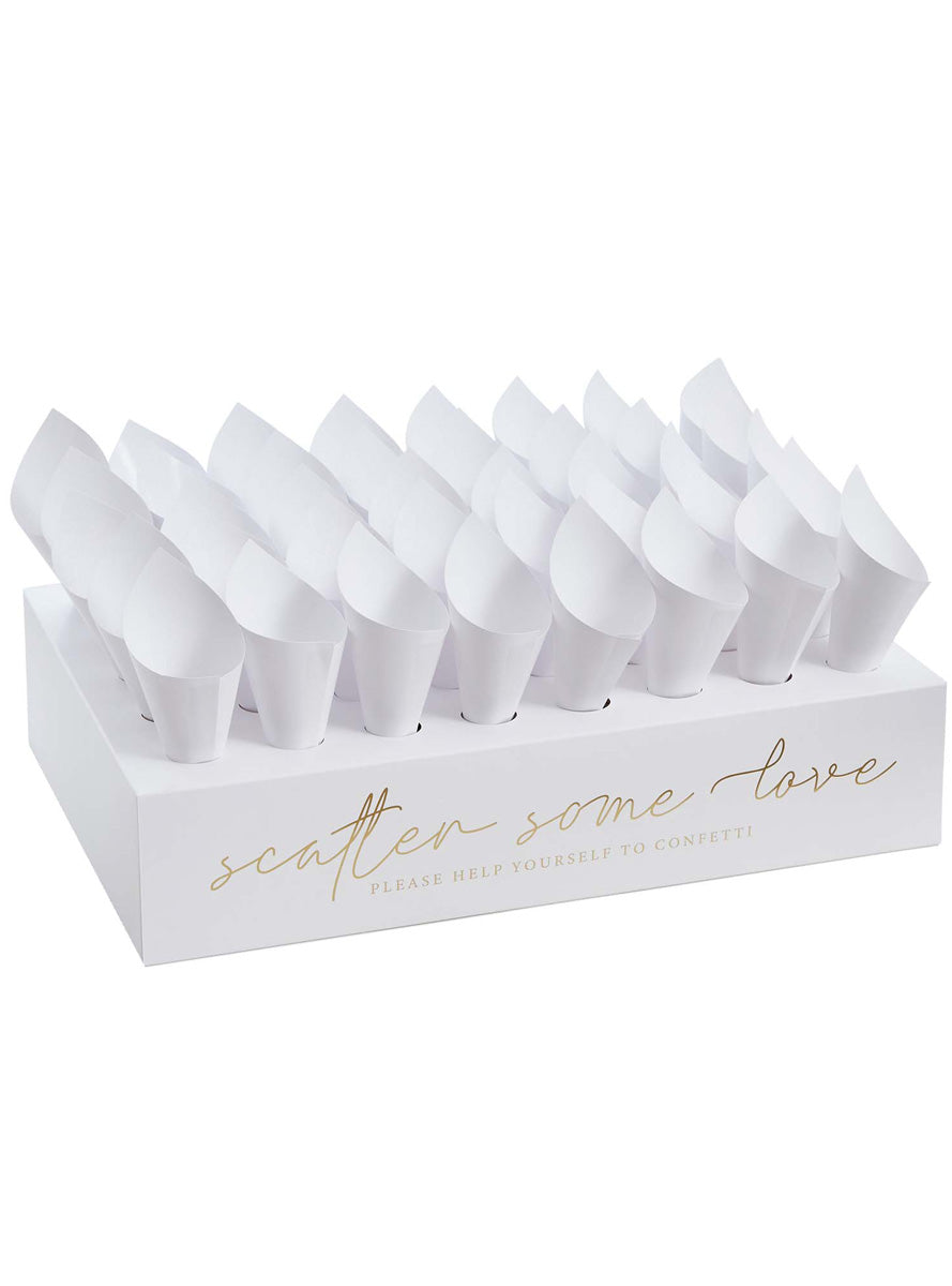 Gold Wedding Scatter Some Love Stand with Cones - Main Image