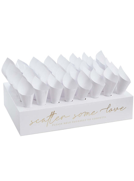 Gold Wedding Scatter Some Love Stand with Cones - Main Image