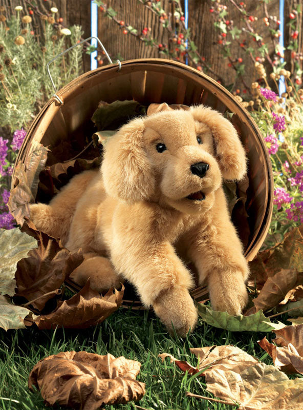 Golden Retriever Puppy Puppet - Lifestyle Image