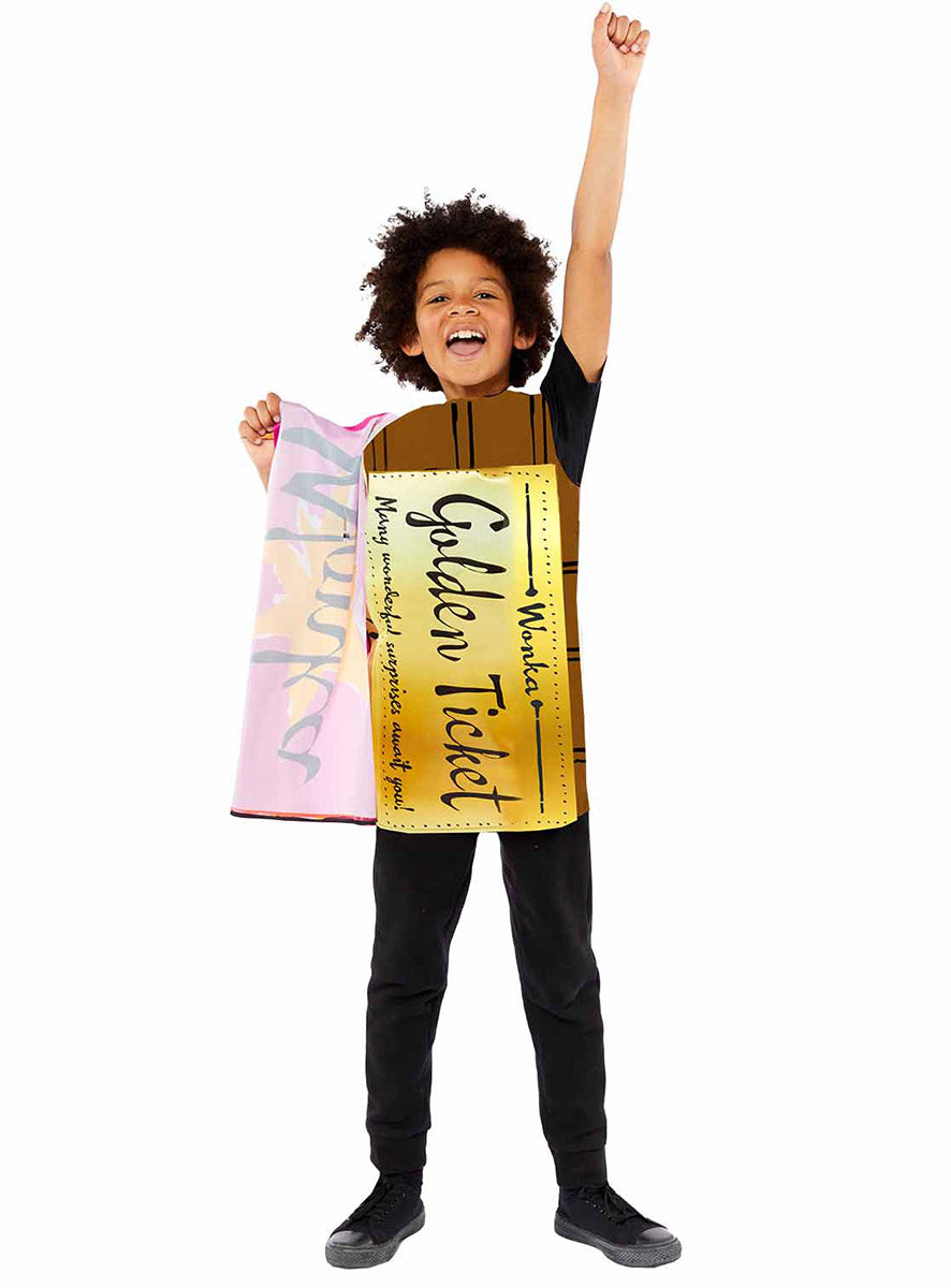 Alternative image  1 of Golden Ticket Boys Willy Wonka Bar Book Week Costume