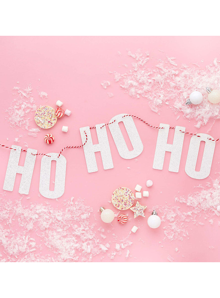 Ho Ho Ho Christmas Garland Decoration - Lifestyle Image