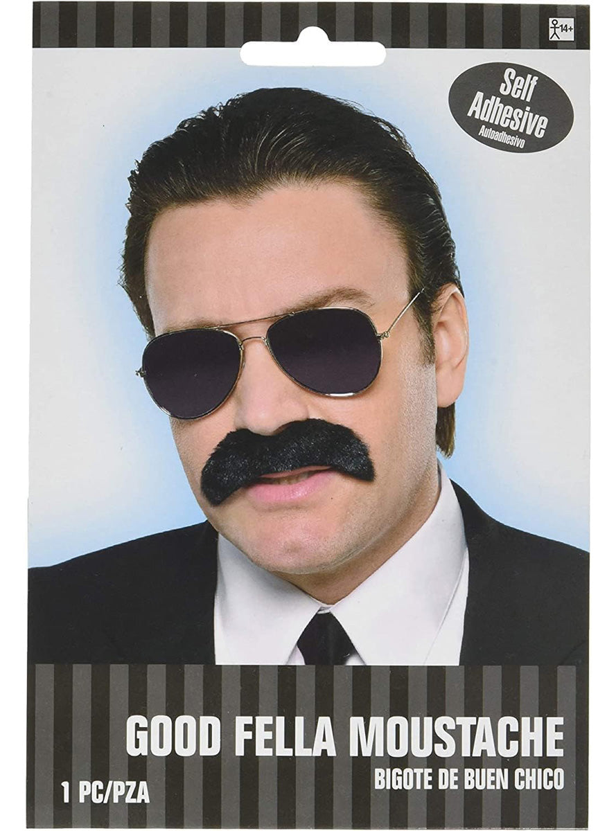 Stick On Black Moustache - Alternate Image