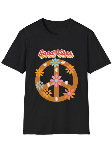 Good Vibes 70s Hippie Costume Shirt - Front Image
