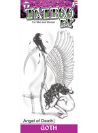 Image of Angel of Death Fake Goth Temporary Costume Tattoo