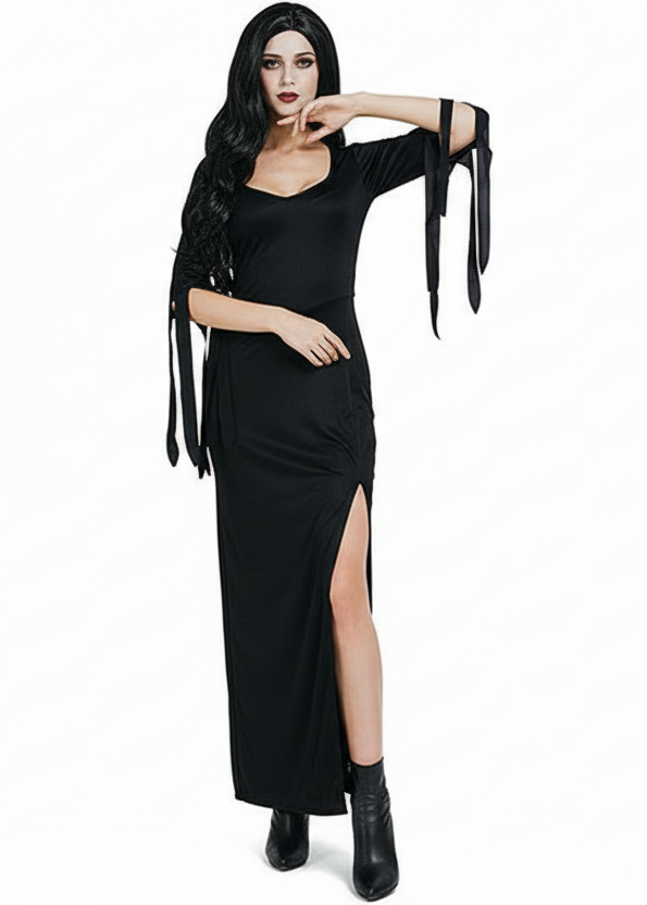 Image of Gothic Lady Morticia Women's Halloween Costume - main image