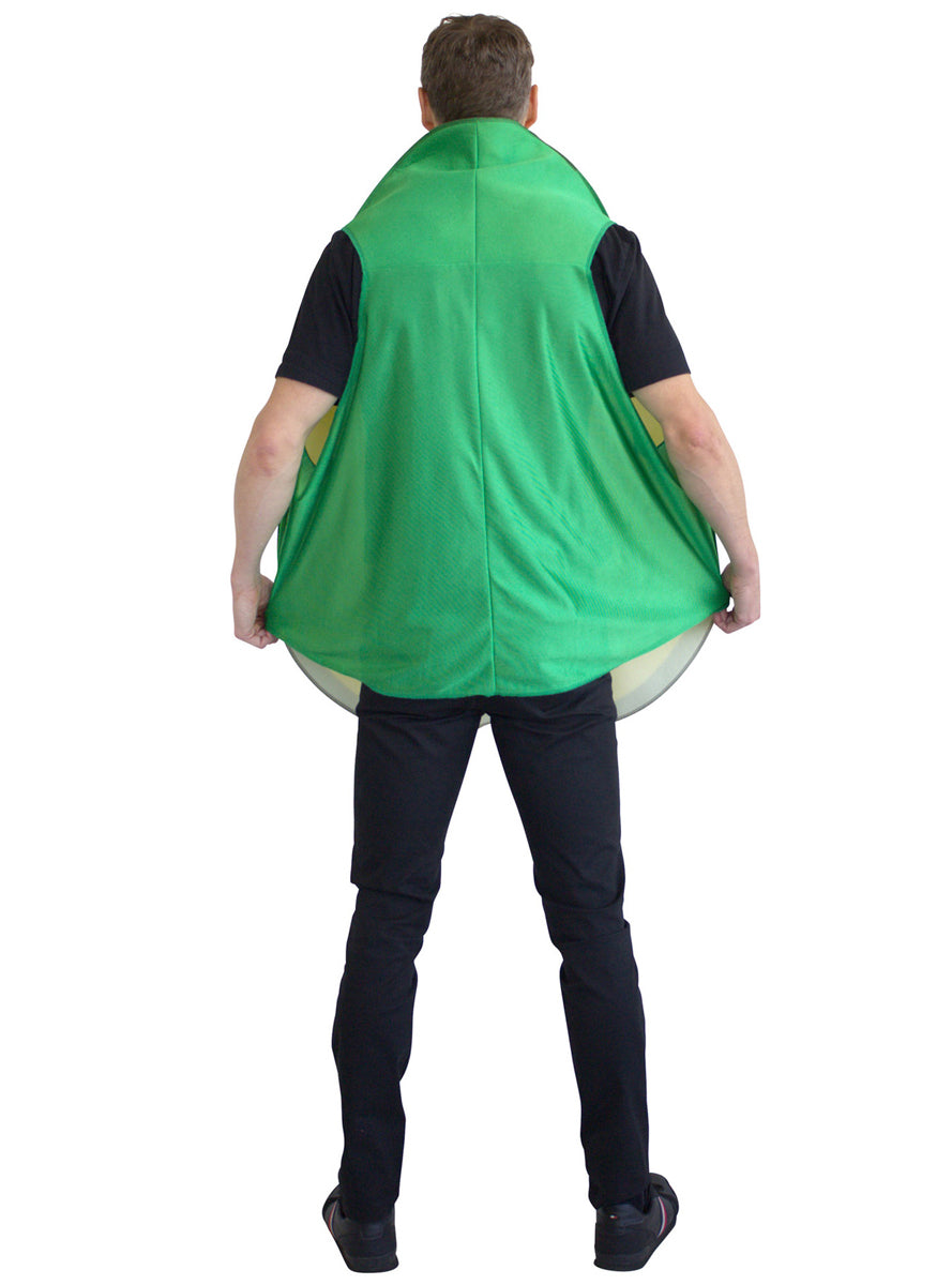 Green Avocado Adults Vegetable Costume - Back Image