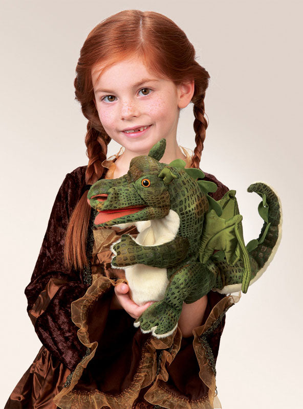 Green Baby Dragon Puppet - Alternate Image 2