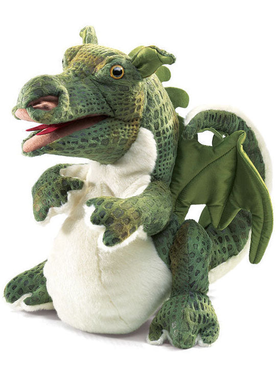 Green Baby Dragon Puppet - Main Image
