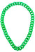 Neon Green 1980s Costume Chain Necklace