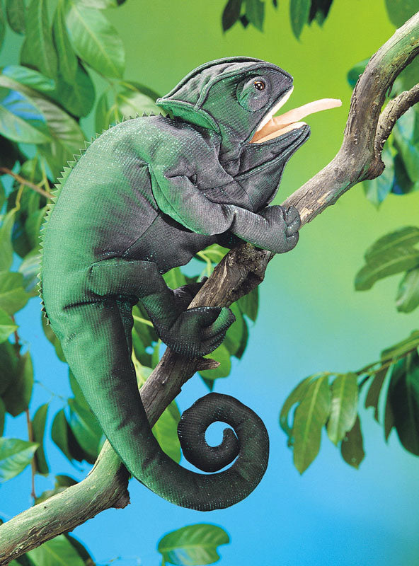 Green Chameleon Puppet - Lifestyle Image 2