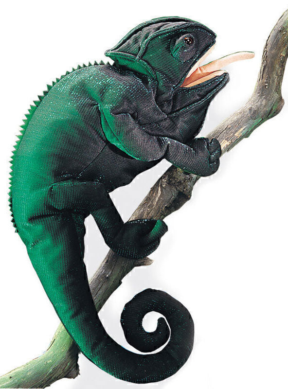 Green Chameleon Puppet - Main Image
