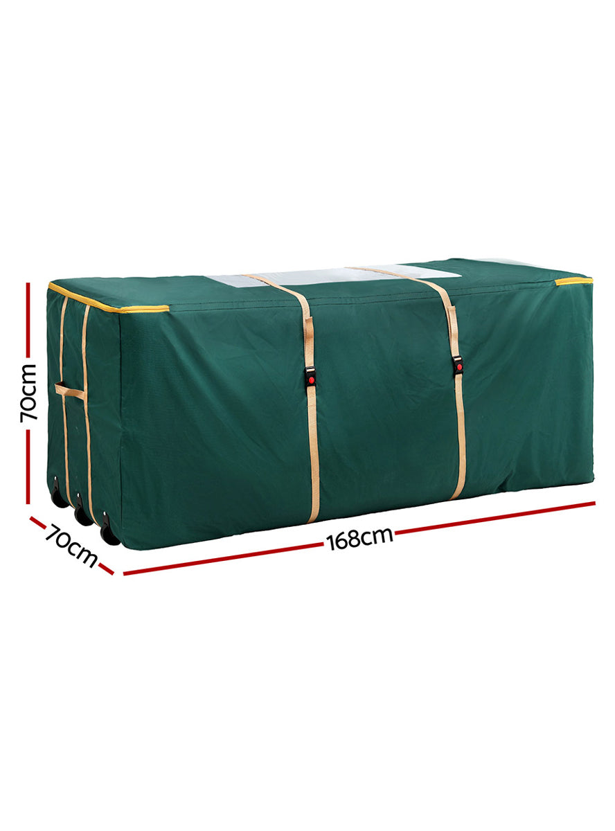 Green Christmas Tree Storage Bag With Handles - Dimensions Image