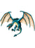 Image of Dragon Large Teal Jointed Cut Out Party Decoration - Main Image