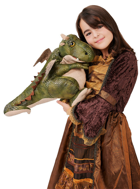 Friendly Green Dragon Large Plush Puppet