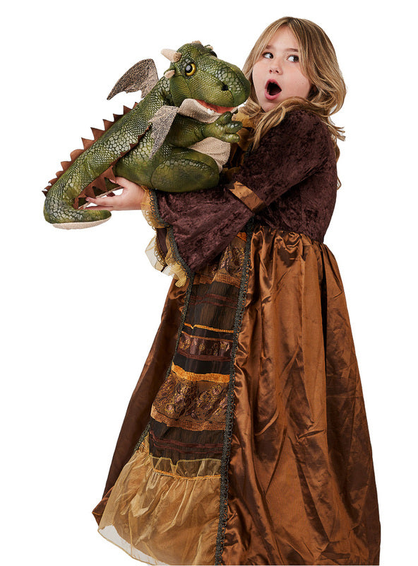 Friendly Green Dragon Large Plush Puppet