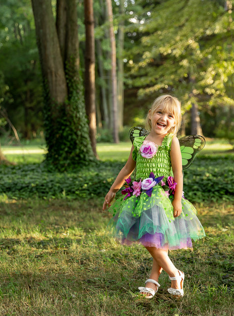 Green Girls Garden Fairy Costume Large - Lifestyle Image 1