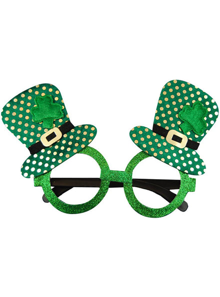 St Patricks Day Irish Leprechaun Hat Costume Glasses