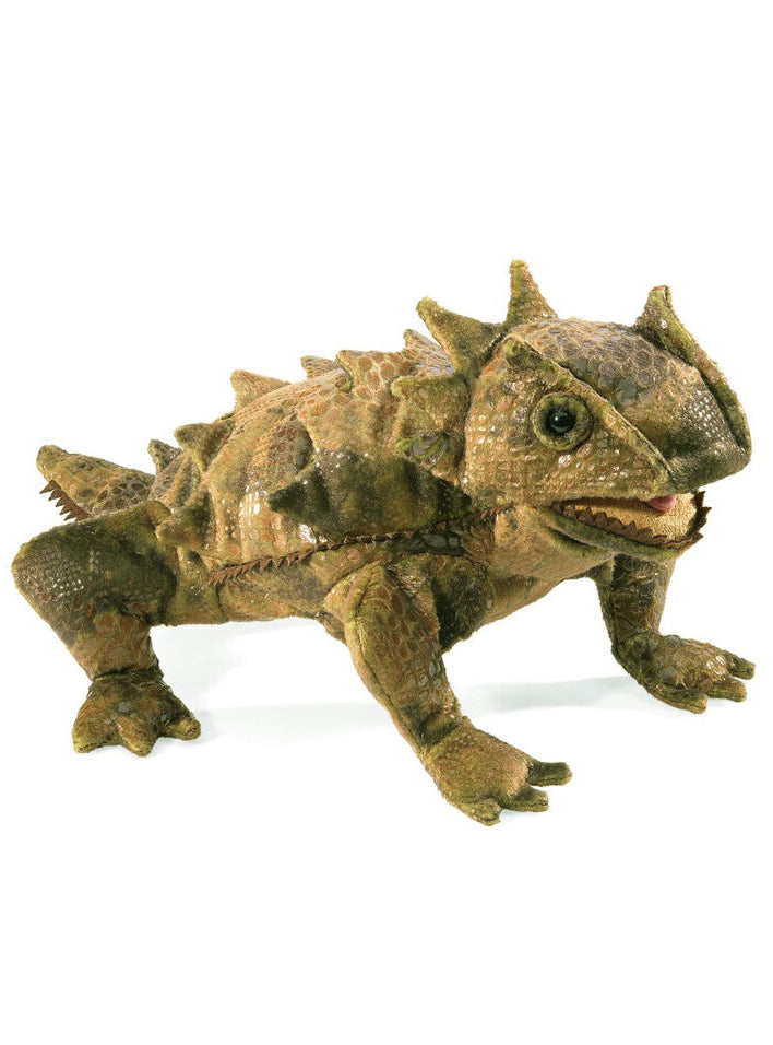 Green Horned Lizard Hand Puppet - Main Image