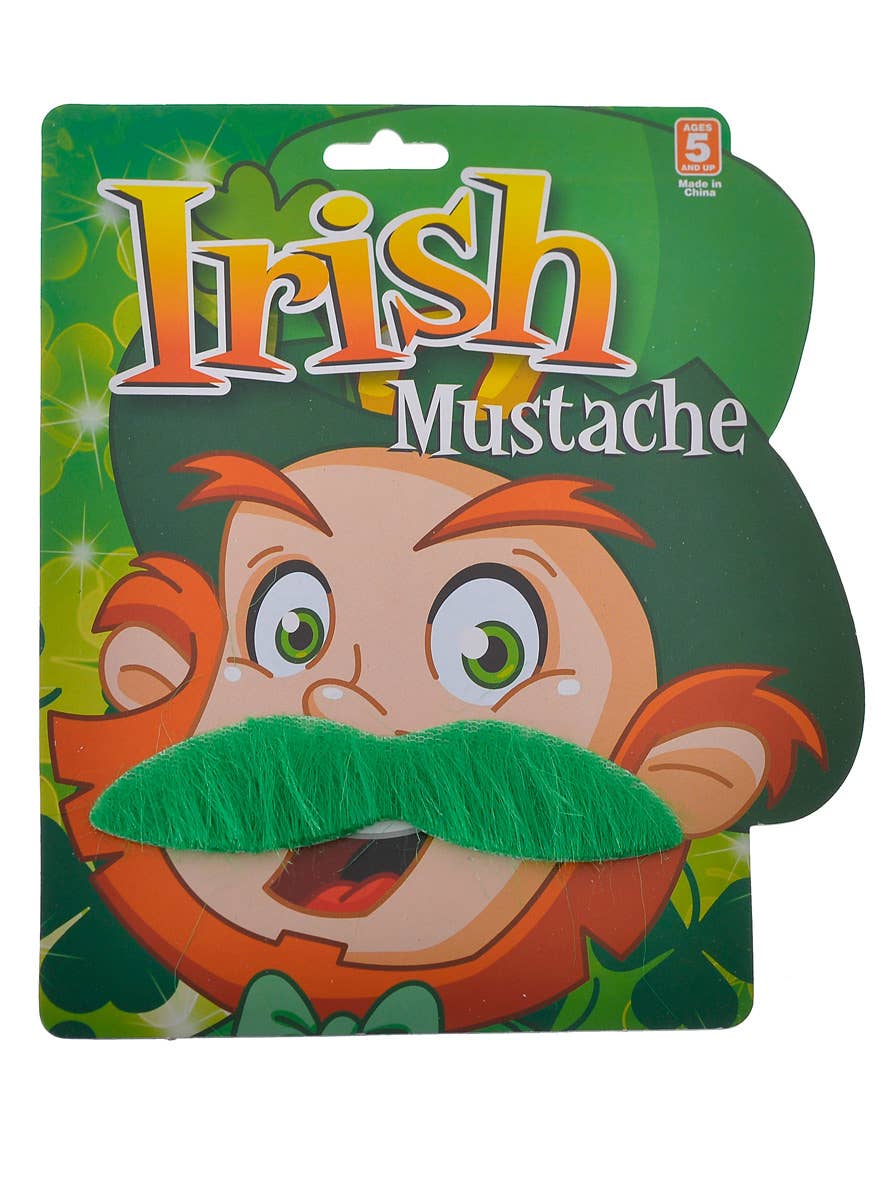 St Patrick's Day Green Straight Novelty Moustache