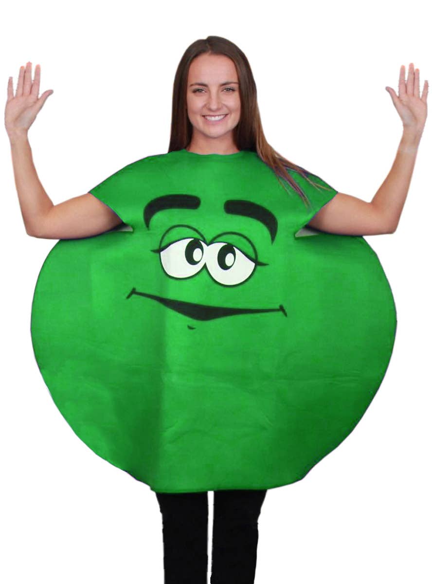 green emerald velvet dress Funny Green M&M Womens Fancy Dress Costume