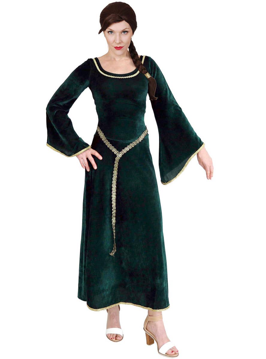 Image of Princess Fiona Womens Green Medieval Costume