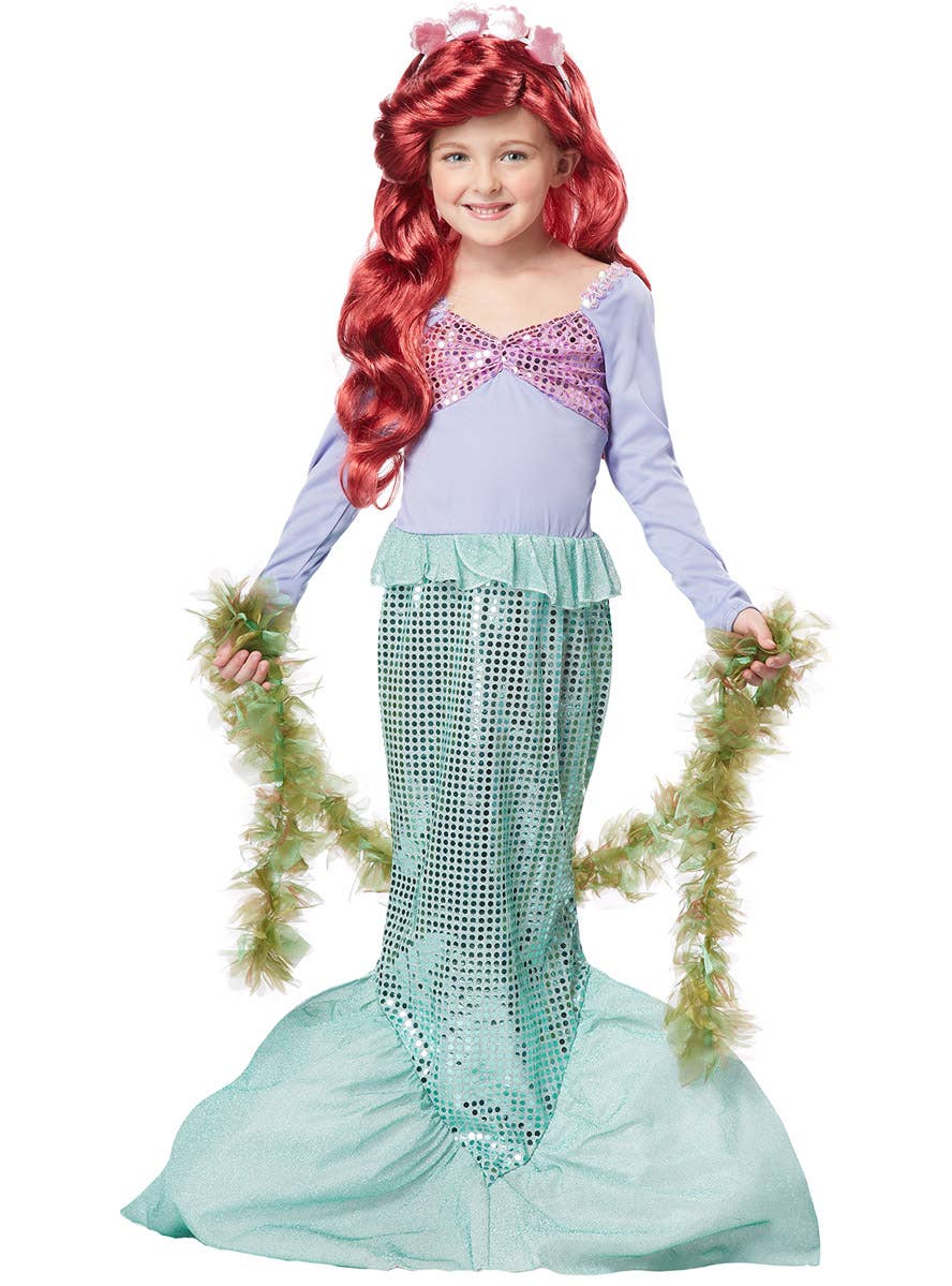 Image of Mermaid Seaweed Green Boa Accessory - Full View