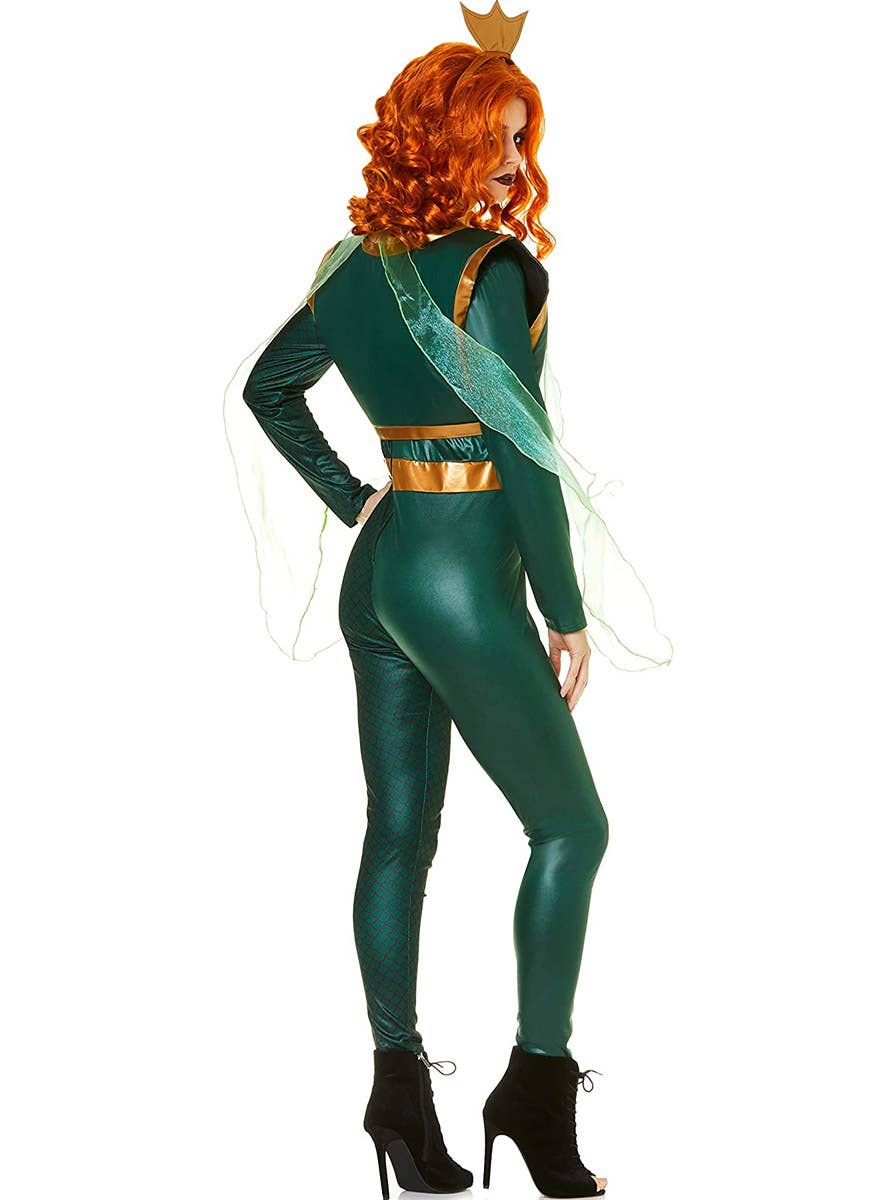 Image of Underwater Green Sea Queen Women's Costume - Back Image