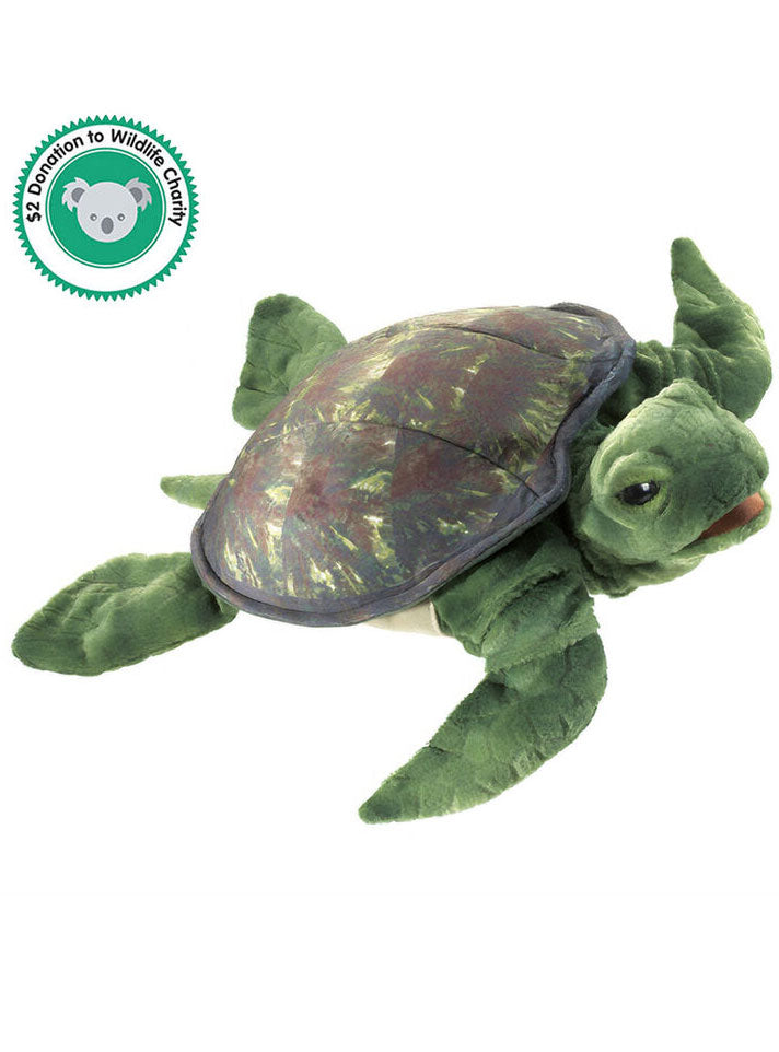 Green Sea Turtle Hand Puppet - Main Image