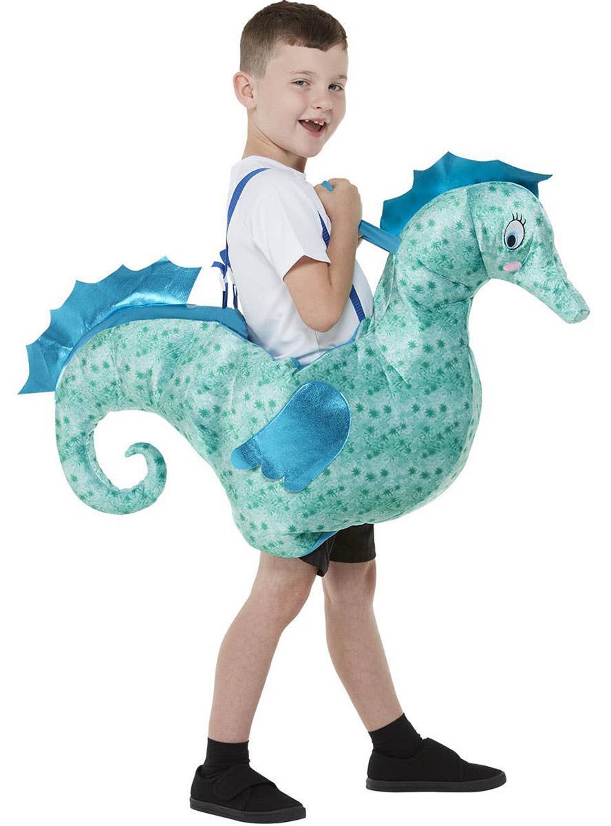 Image of Ride In Seahorse Deluxe Kids Costume - Alternate Image