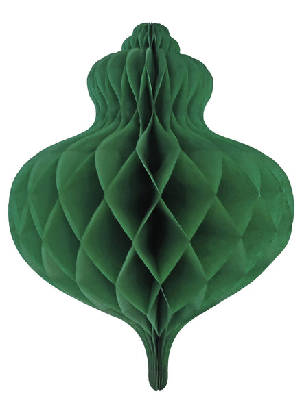 Green Tissue Paper Bauble Hanging Honeycomb Decoration 40cm