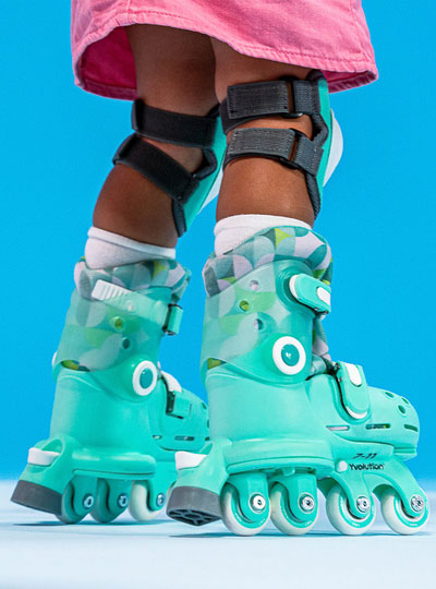 Green Twista Kids Roller Skates - Lifestyle Image 3