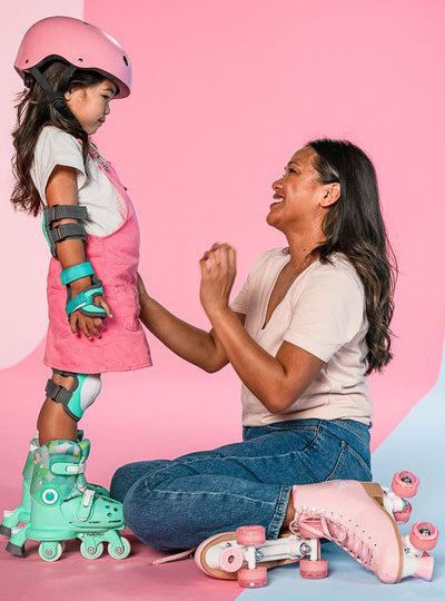 Green Twista Kids Roller Skates - Lifestyle Image 4