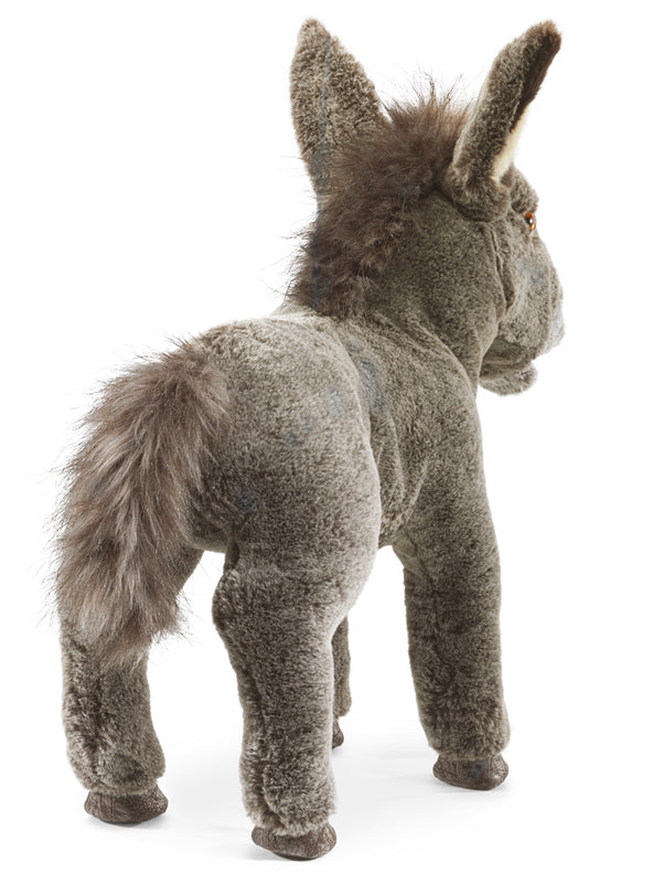 Grey Baby Donkey Large Plush Puppet