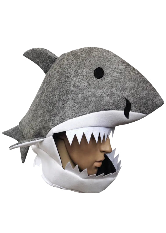 Adults Grey Shark Novelty Costume Hood