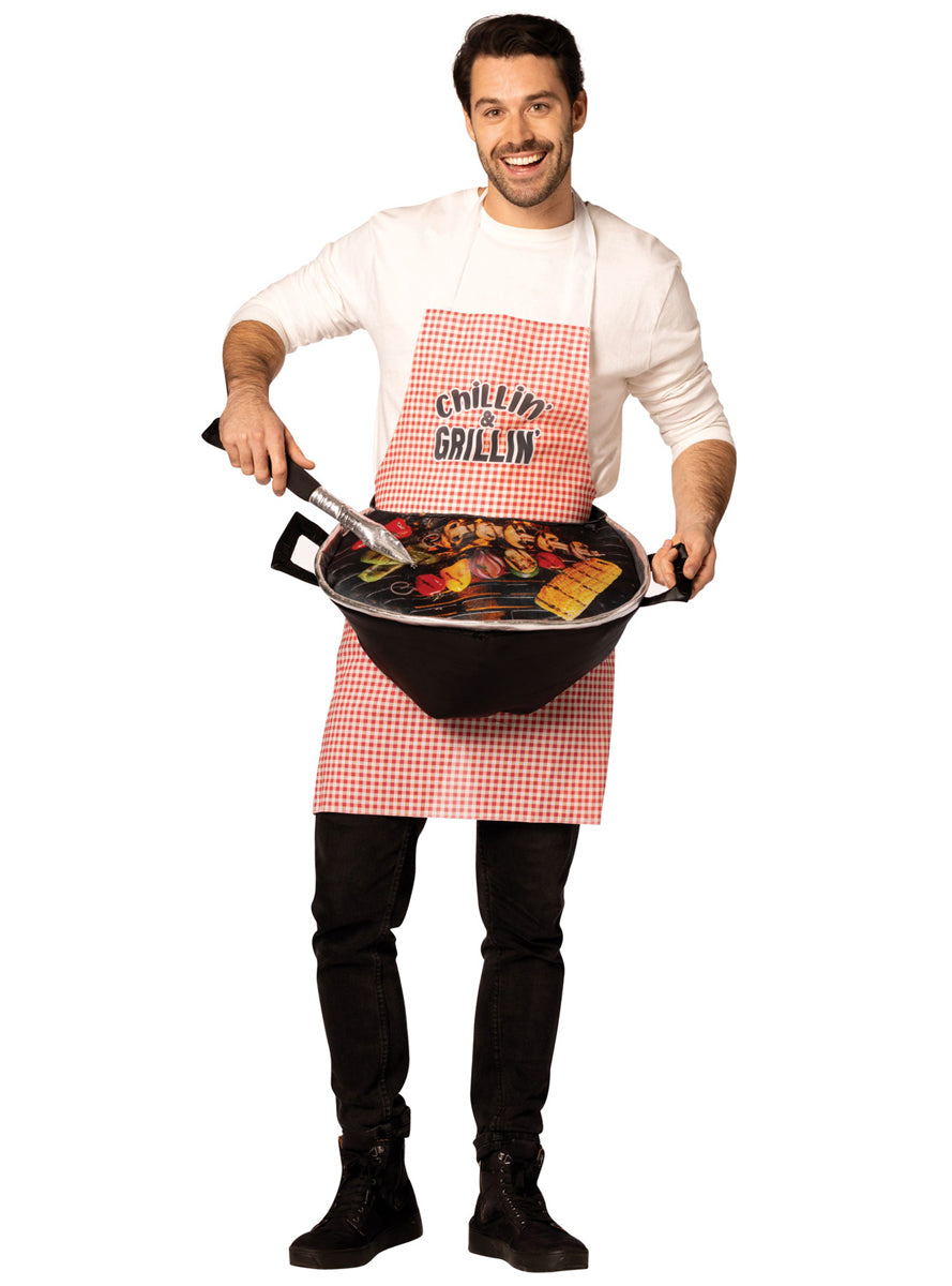 Grill Master Novelty Adults Costume Apron with BBQ - Main Image
