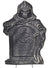 Grey Foam 3D Grim Reaper Tombstone Halloween Decoration
